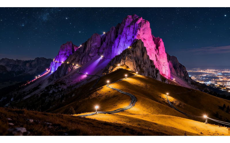 光影塑山魂：山體亮化工程的藝術、科技與實踐探索